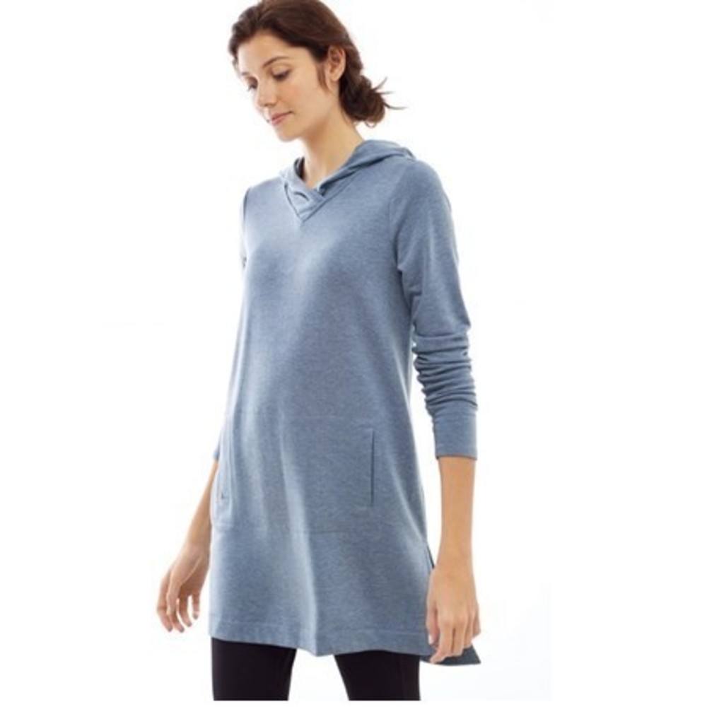 J. Jill Pure Jill Luxe Tencel Pull-Over Hooded Tunic